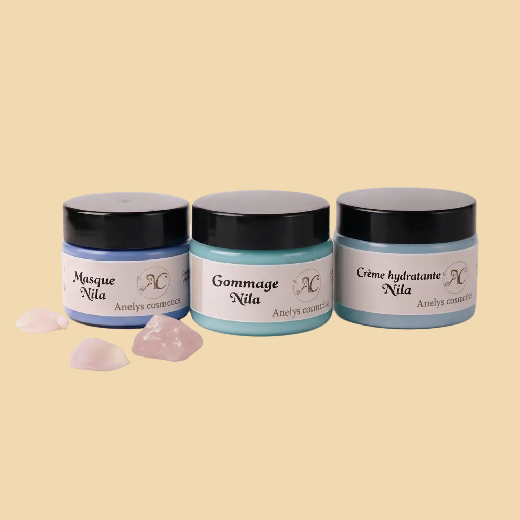 Kit Rituel Visage - Gommage, Masque, & Crème hydratante  NILA